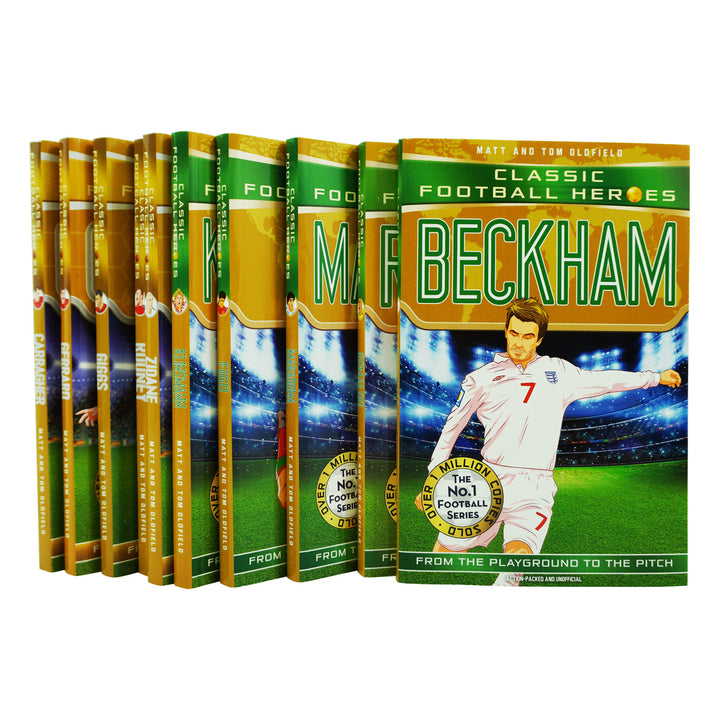 Classic Football Heroes 10 Book Collection Set By Matt & Tom Oldfield - Ages 8-14 - Paperback - St Stephens Books