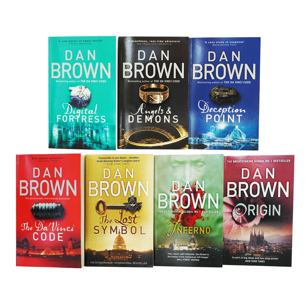 Robert Langdon Series Collection 7 Books Set By Dan Brown - Fiction - Paperback - St Stephens Books