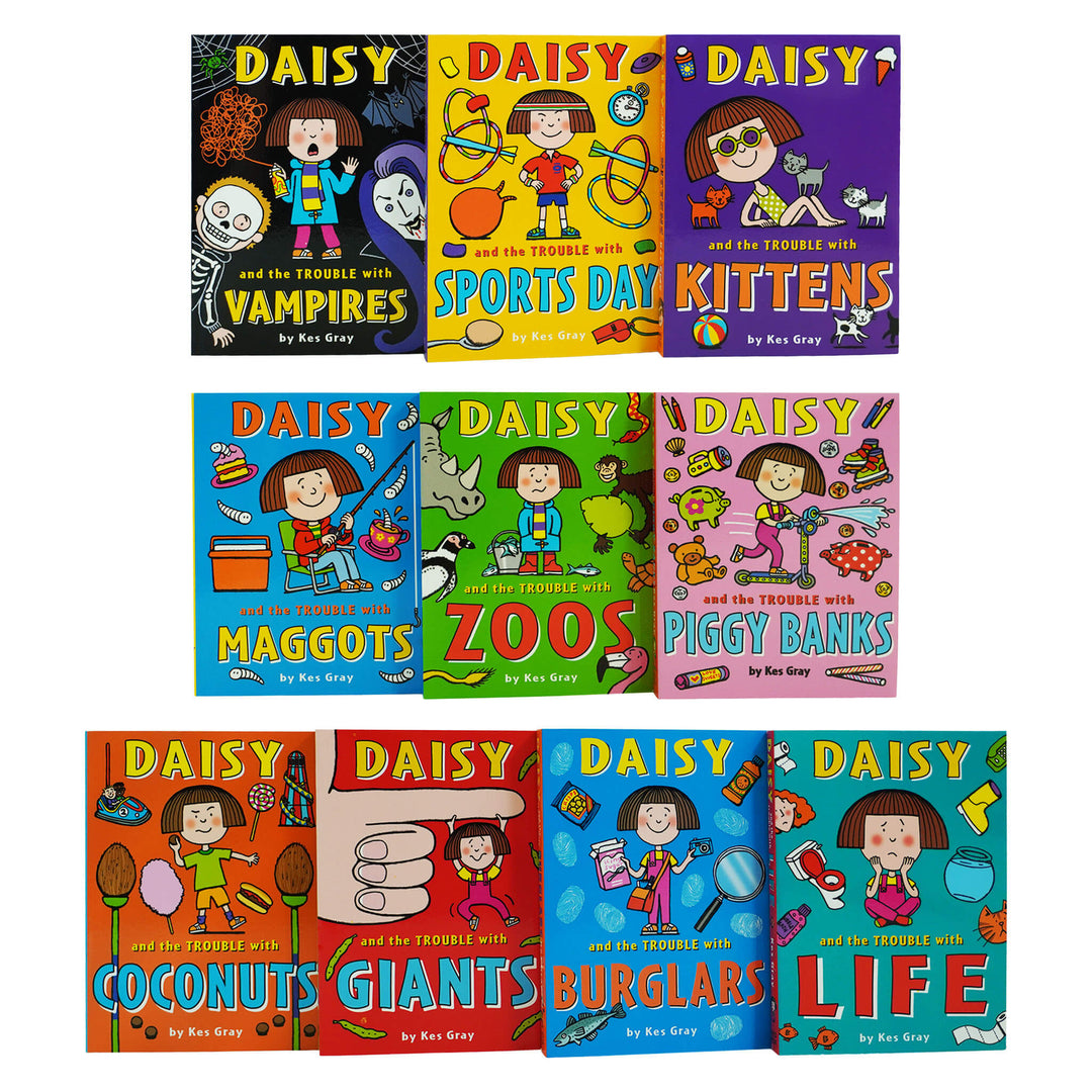 Daisy & The Trouble With Kittens 10 Books By Kes Gray - Ages 9-14 - Paperback - St Stephens Books