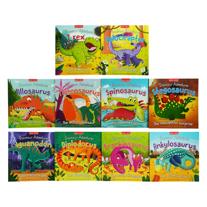 Miles Kelly Dinosaur Adventures 10 Books Collection Set By Catherine Veitch - Ages 2+ - Paperback - St Stephens Books