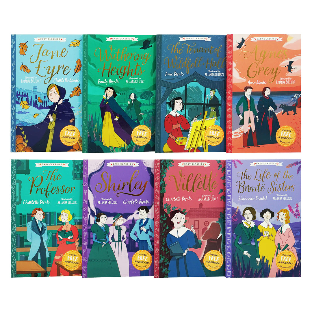 The Complete Bronte Sisters 8 Books Children's Collection Set (Easy Classics) By Stephanie Baudet - Ages 7-11 - Paperback - St Stephens Books