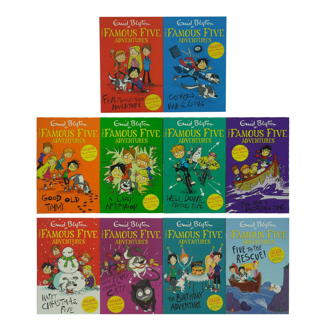 The Famous Five Adventures Short Story Collection 10 Books Box Set By Enid Blyton - Ages 9-11 - Paperback - St Stephens Books