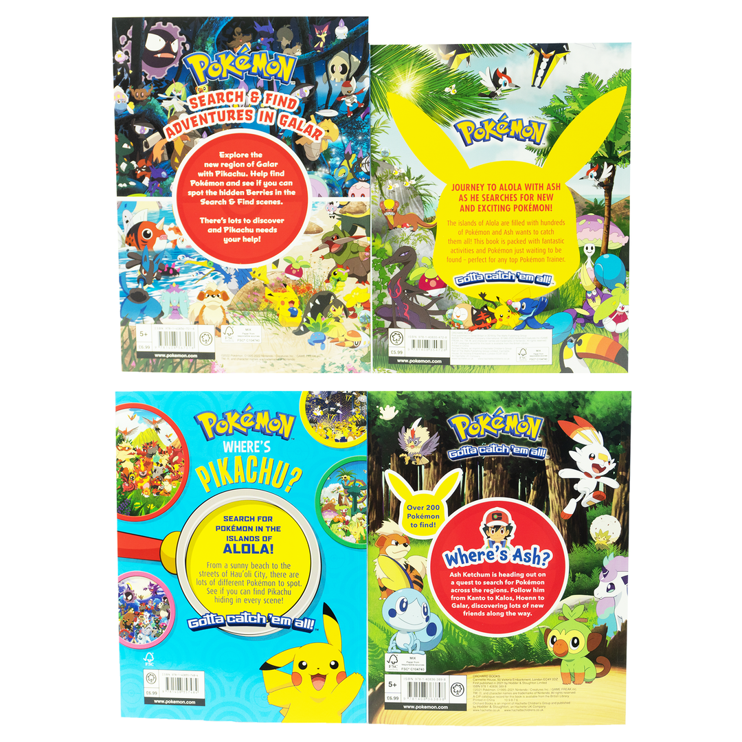 The Official Pokémon Series 4 Books Collection Set - Ages 5-8 - Paperback - St Stephens Books