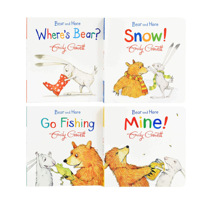 Age 0-5 - Bear And Hare 4 Books By Emily Gravett – Ages 0-5 – Board Book