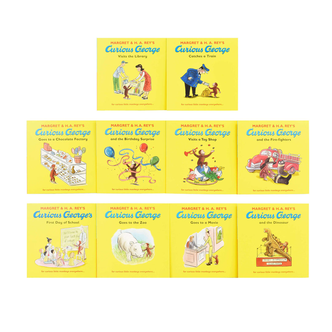 Age 0-5 - Curious George 10 Books Children Collection Paperback By Margret