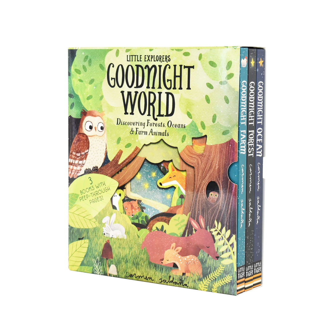 Age 0-5 - Little Explorers Goodnight World 3 Books Box Carmen Saldana - Ages 0-5 - Boardbooks