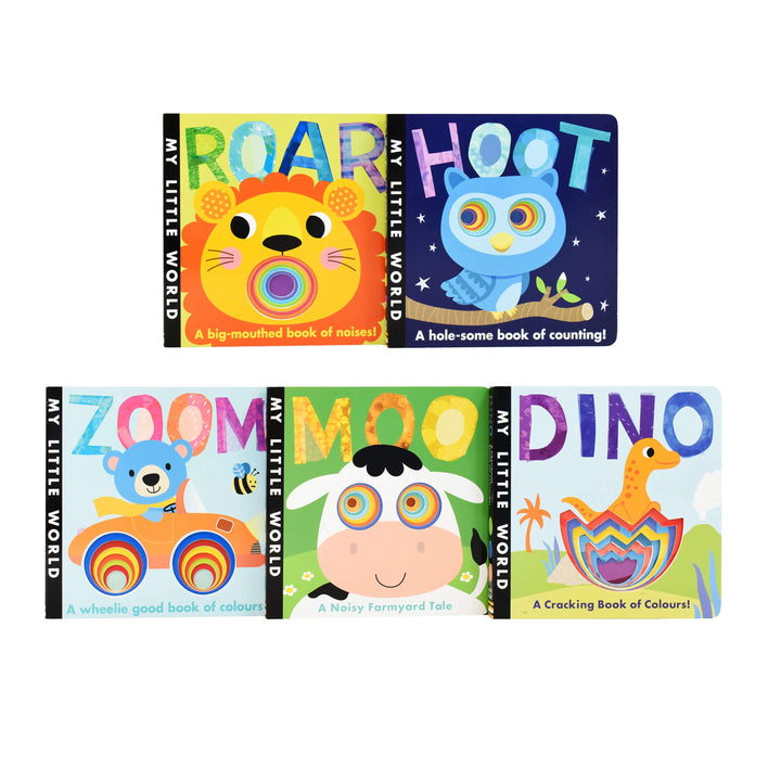 Age 0-5 - My Little World 5 Board Books (Dino,Moo,Zoom,Roar,Hoot) By Little Tiger - Ages 0-5 - Boardbook