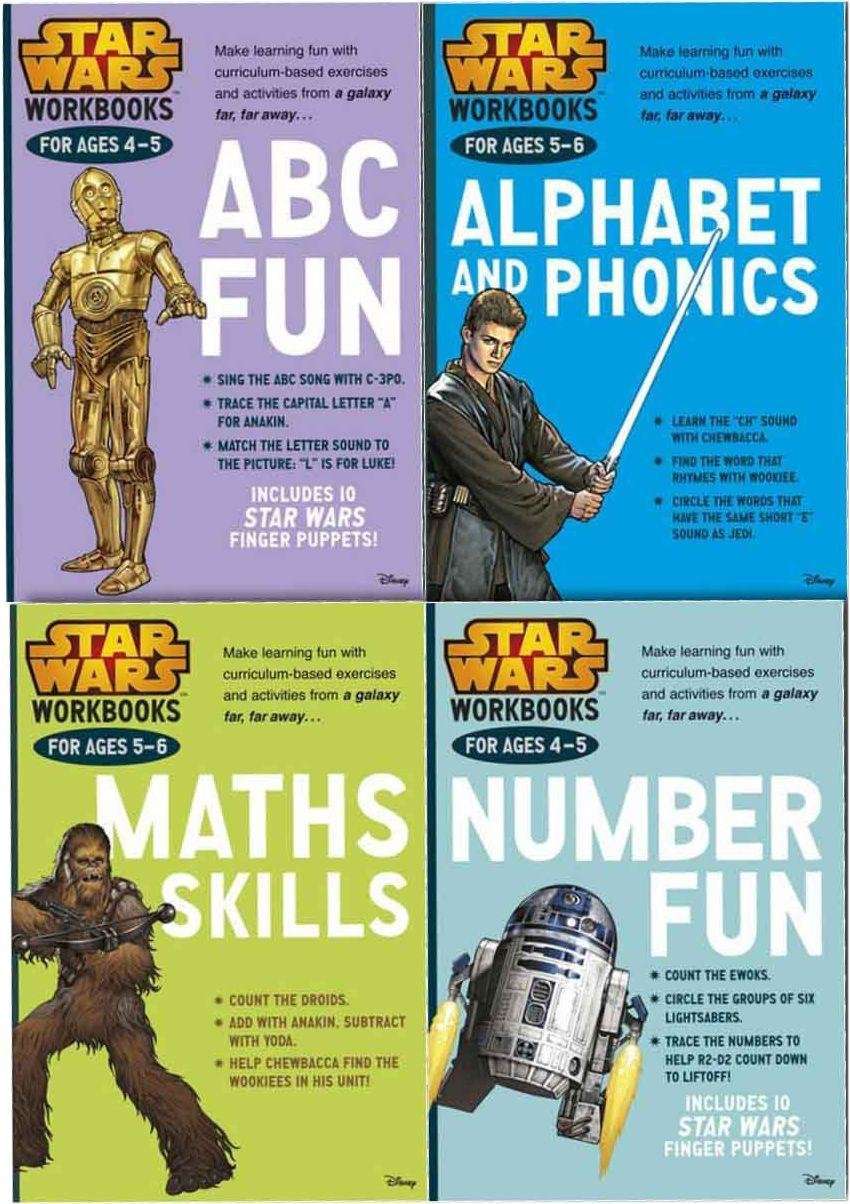 Star Wars 4 Work Books Set - Make Learning Fun (Ages 4-6) - St Stephens Books