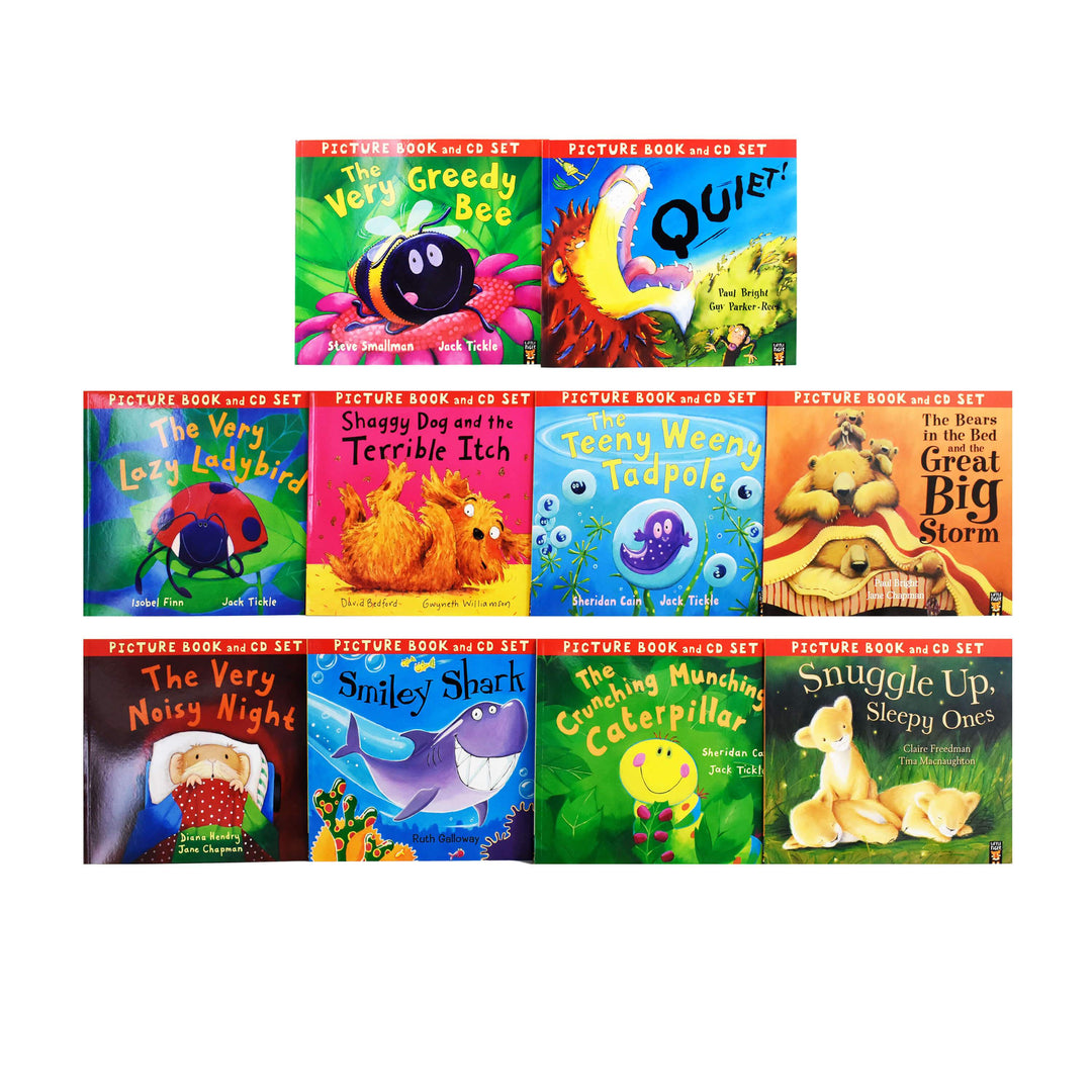 Age 0-5 - The Crunching Munching Caterpillar 10 Picture Books With CD By Sheridan Cain - Ages 0-5 - Paperback