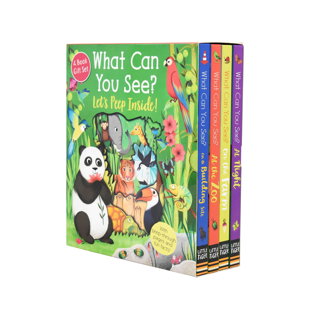 Age 0-5 - What Can You See Lets Peep Inside 4 Books Set By Little Tiger - Ages 0-5 - Boardbooks
