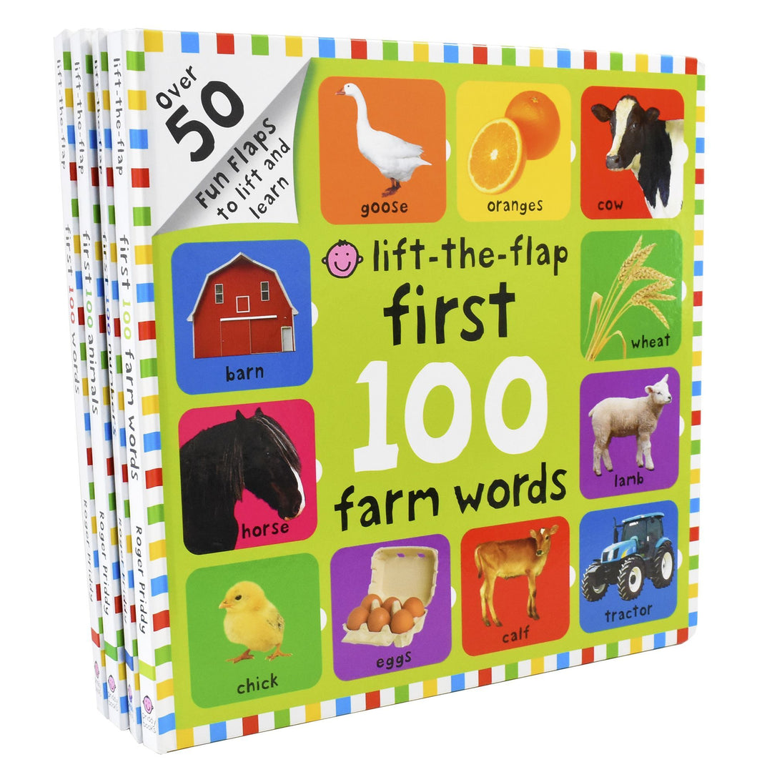 First 100 Lift-the Flap 4 Books Children Collection Hardback Set By Roger Priddy - St Stephens Books