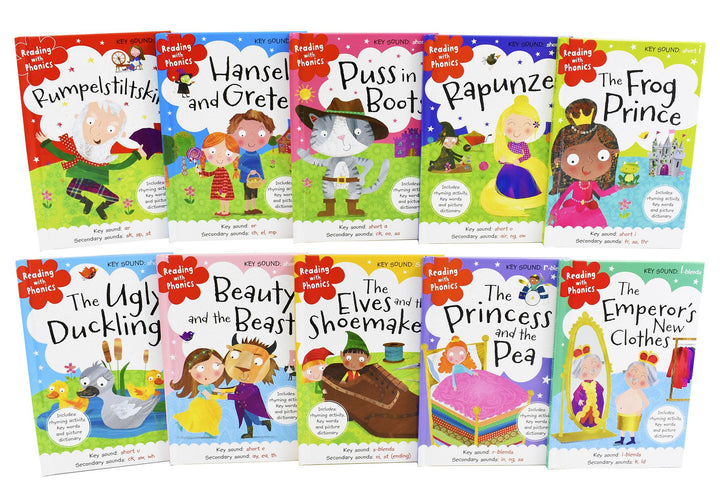 Reading With Phonics Key Sounds 10 Books Children Pack Hardback Set By Clare Fennell & Roise Greening - St Stephens Books