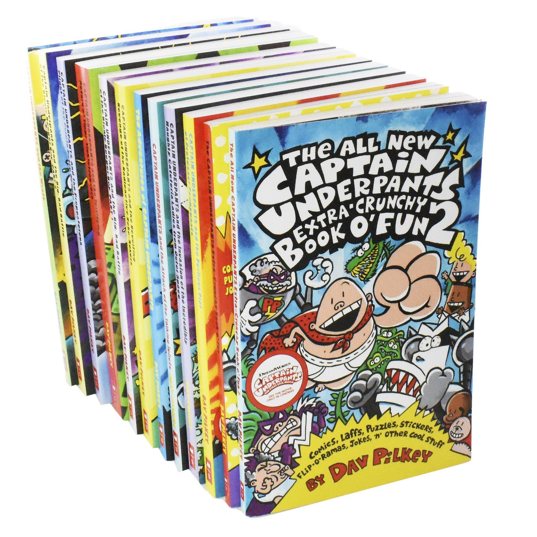 Captain Underpants 12 Books Children Collection Paperback Set By