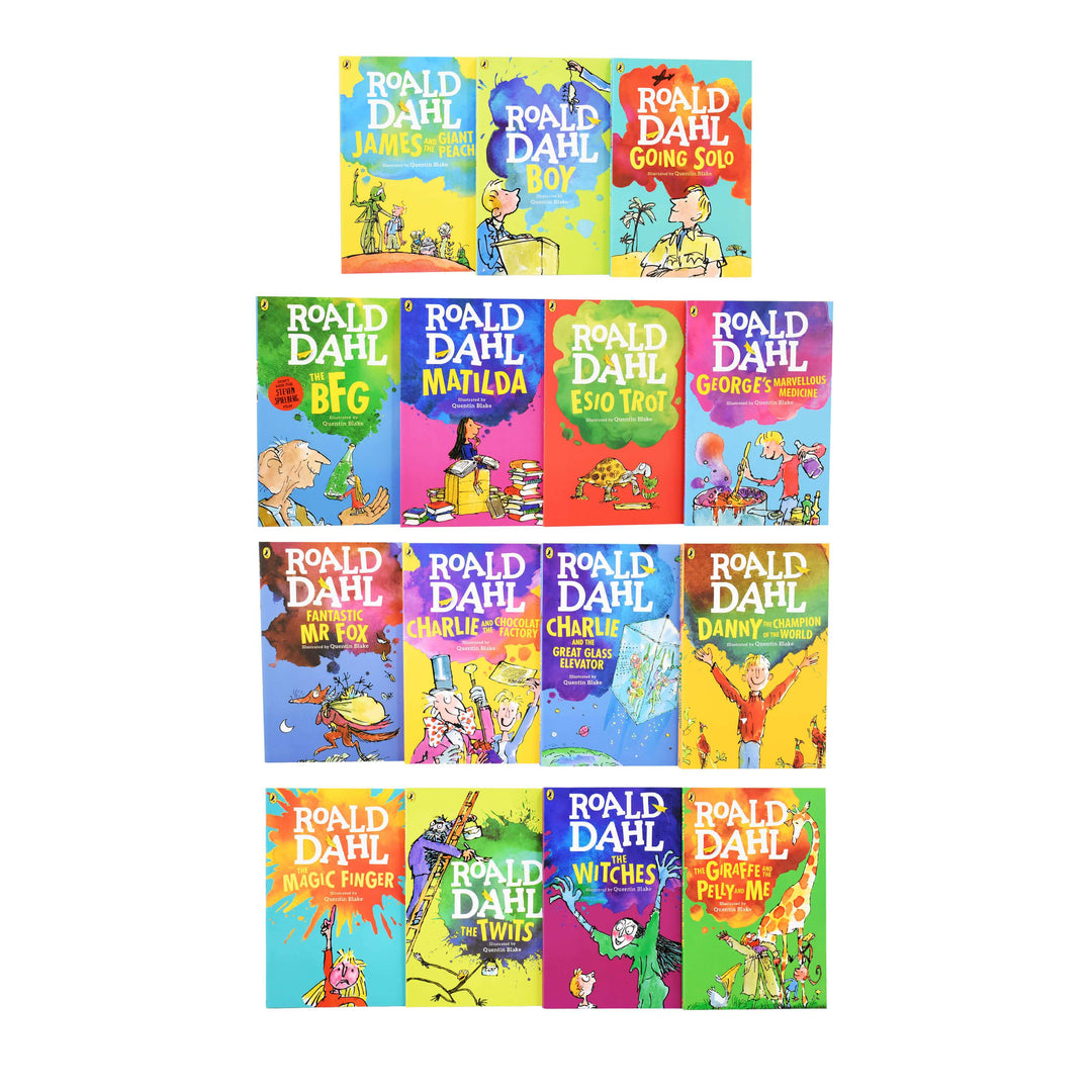 Age 7-9 - Roald Dahl 15 Books Children Collection Paperback Gift Pack Box Set