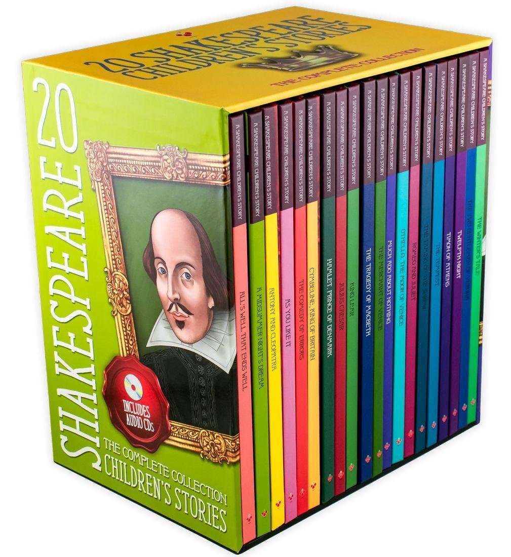 Shakespeare 20 Books With CD Children Collection Hardback Box Set By Macaw - St Stephens Books